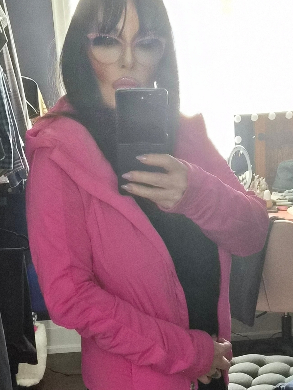 Women's Hot Pink Lululemon Hooded Jacket - Stylish Lightweight Coat